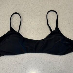 Aerie Black Bandeau Scoop Neck Bikini Top